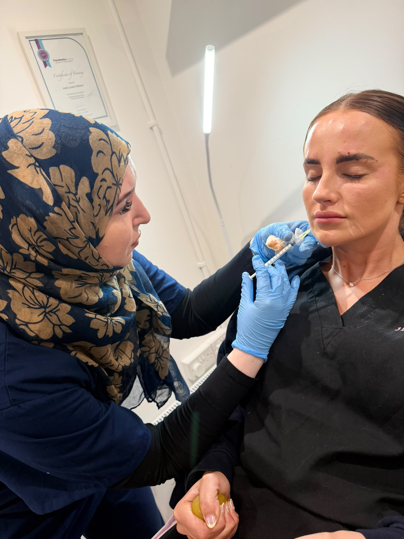 Treatment being carried out at A&A Medical Aesthetics