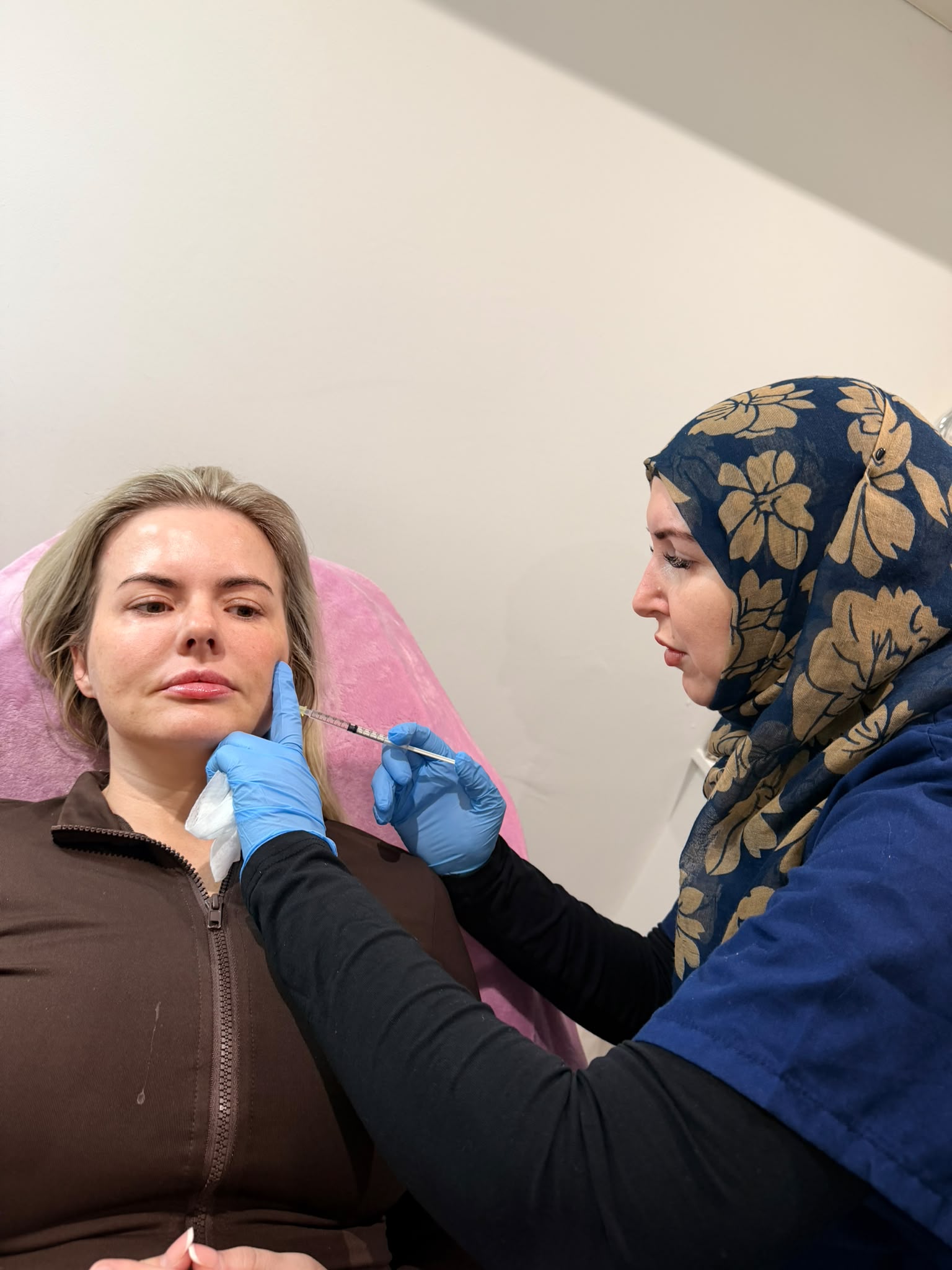 Treatment being carried out at A&A Medical Aesthetics