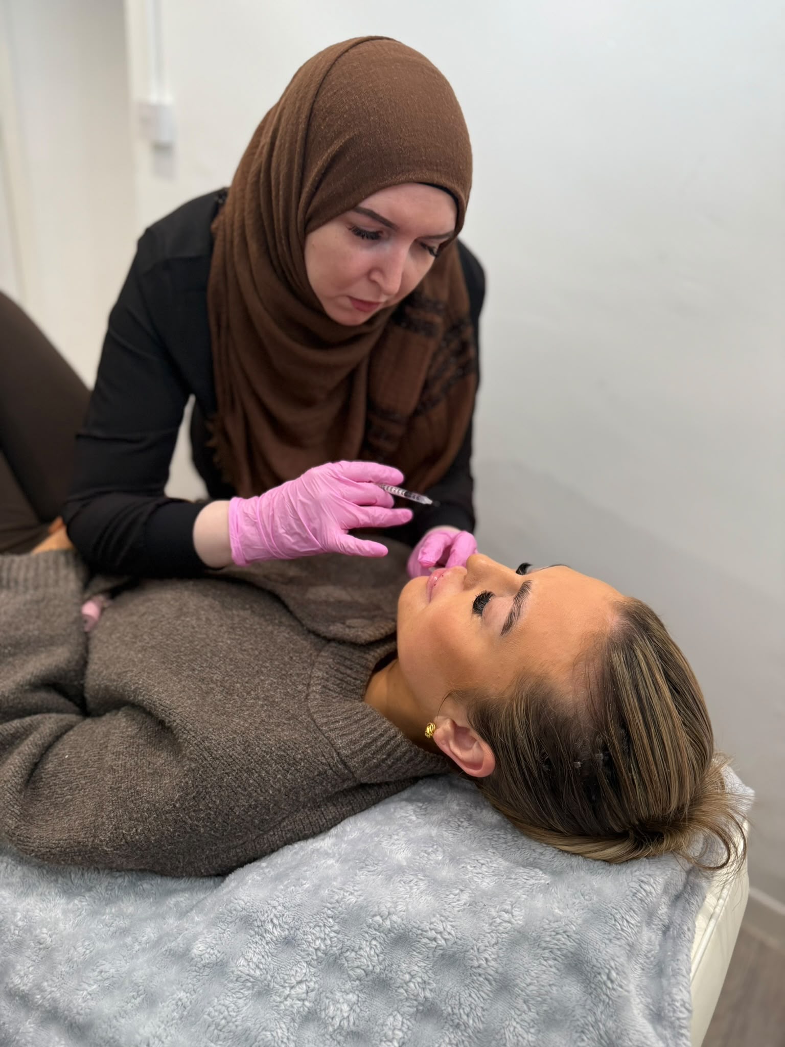 Treatment being carried out at A&A Medical Aesthetics