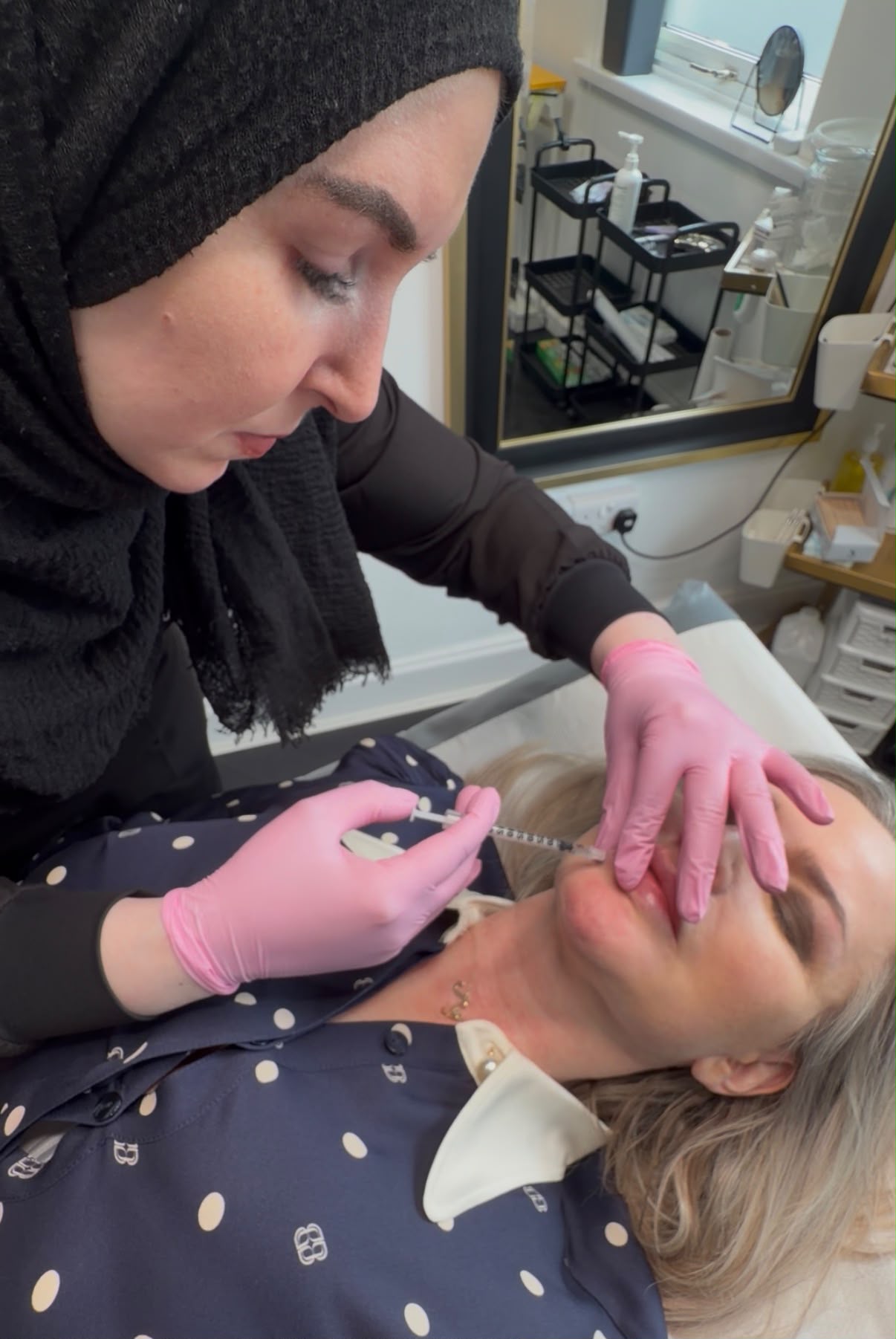 Asiyah performing a treatment at A&A Medical Aesthetics