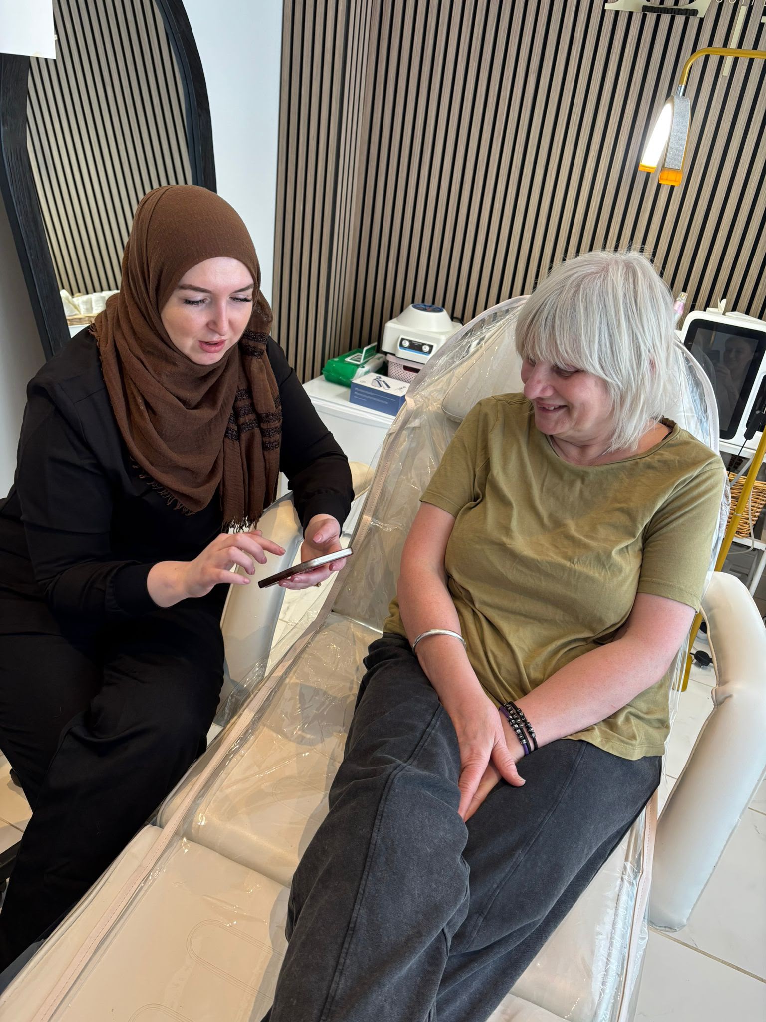 Treatment being carried out at A&A Medical Aesthetics