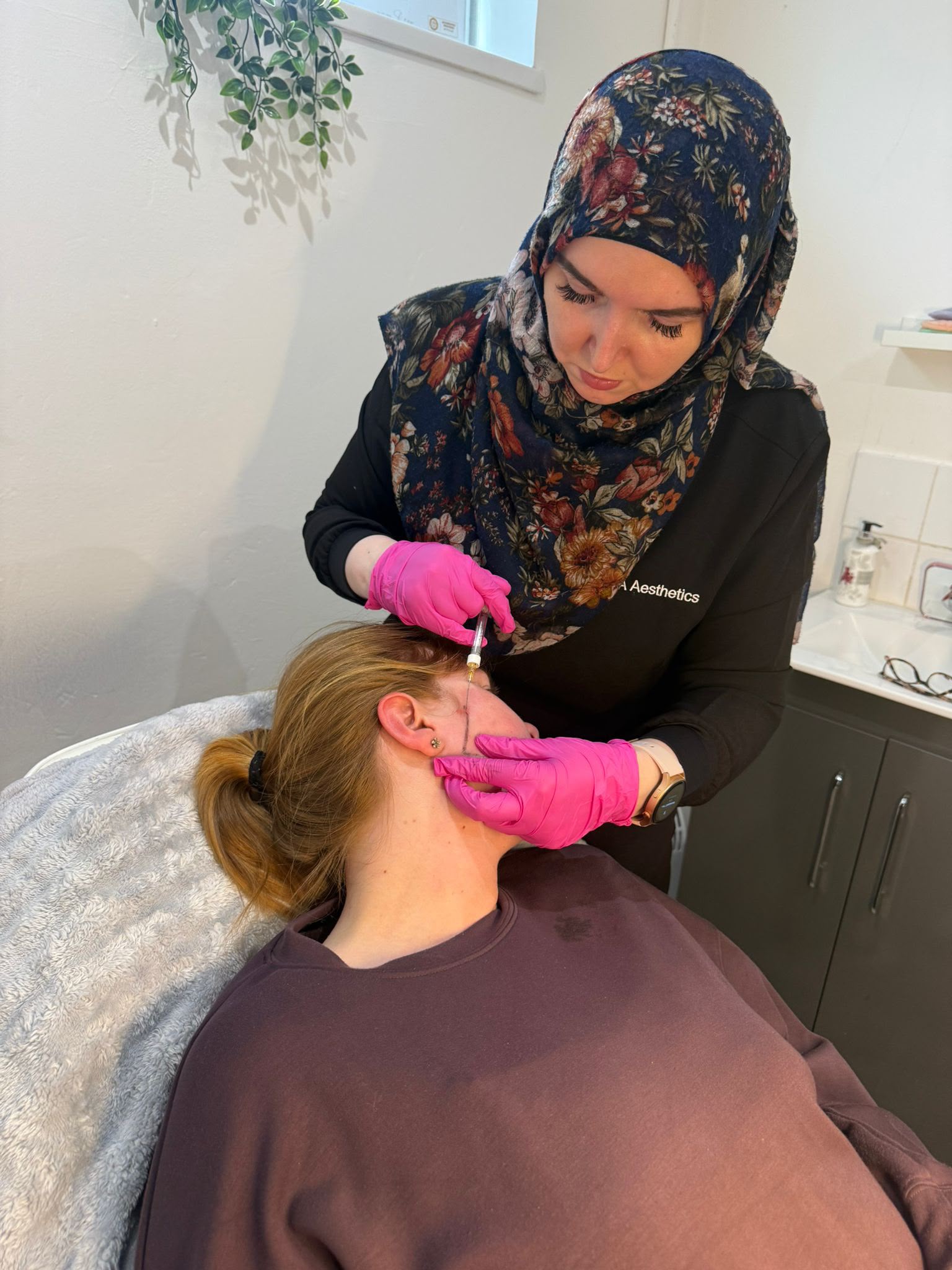 Treatment being carried out at A&A Medical Aesthetics
