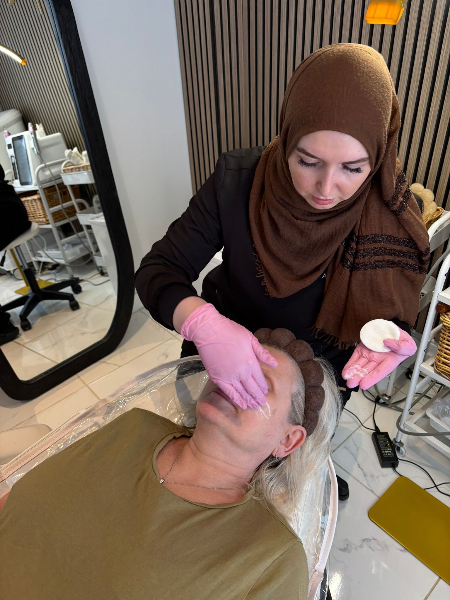 Asiyah performing a treatment at A&A Medical Aesthetics